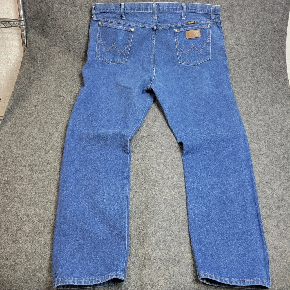 Wrangler Jeans 46x34 Blue Cowboy Straight Leg Americana Western Rodeo Country - Picture 3 of 11